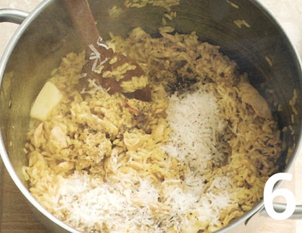 Preparacion de Risotto de Pollo con Azafrán - Paso 6