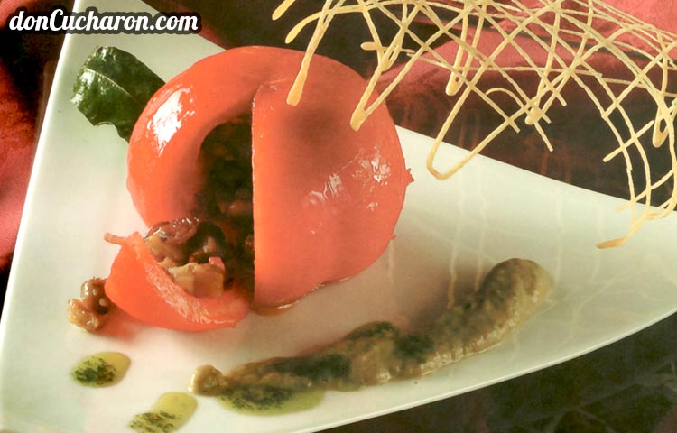 Receta de Cocina paso a paso: Tomates Rellenos con Berenjenas