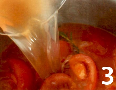 Preparacion de Receta de Cocina: Sopa de Tomates a la Albahaca - Paso 3