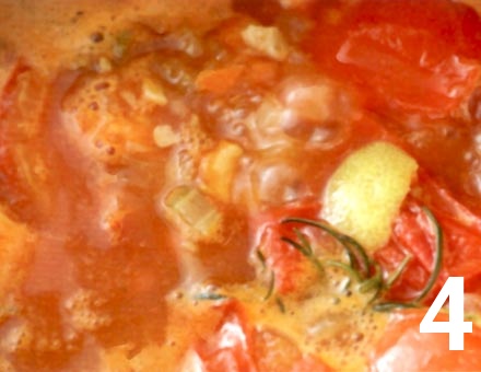 Preparacion de Receta de Cocina: Sopa de Tomates a la Albahaca - Paso 4