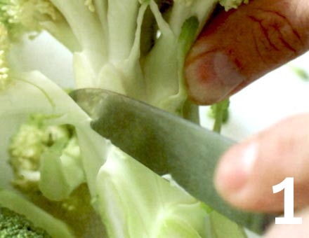 Preparacion de Receta de Cocina: Tallarines de Arroz con Brócoli y Ají - Paso 1