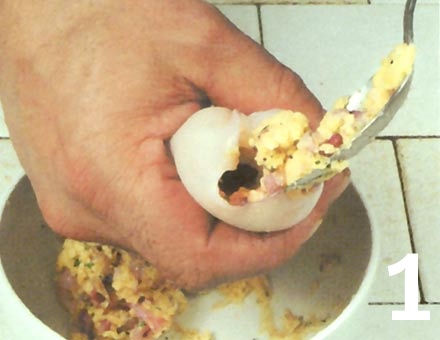 Preparacion de Receta de Cocina: Calamares Rellenos al Potacchio - Paso 1