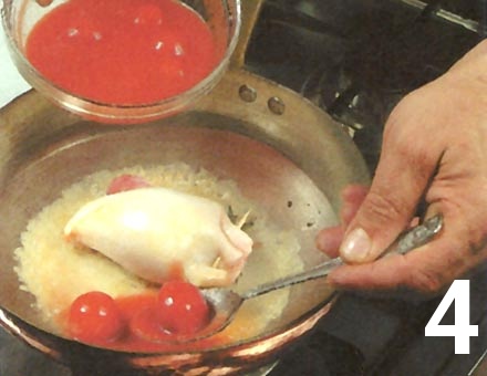 Preparacion de Receta de Cocina: Calamares Rellenos al Potacchio - Paso 4